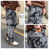Threebooy New Retro Jeans Men Heavy Weight Thicken Fall & Winter mbroidery Pattern Personality Y2k Straight Leg Denim Pants
